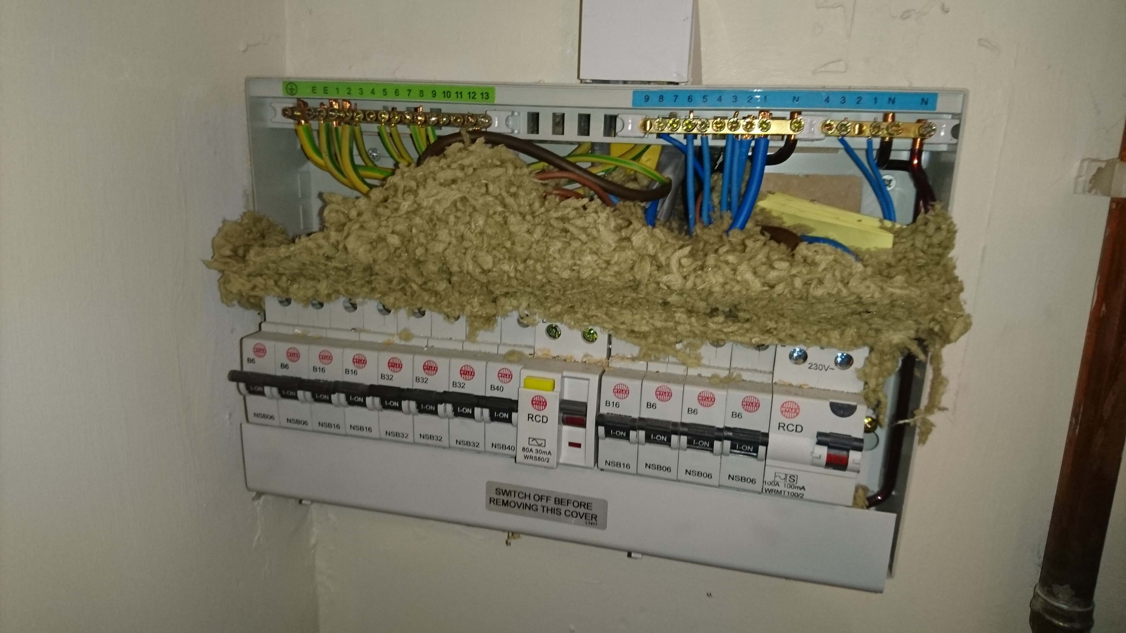 Cavity wall fill damaging electric meters in home
